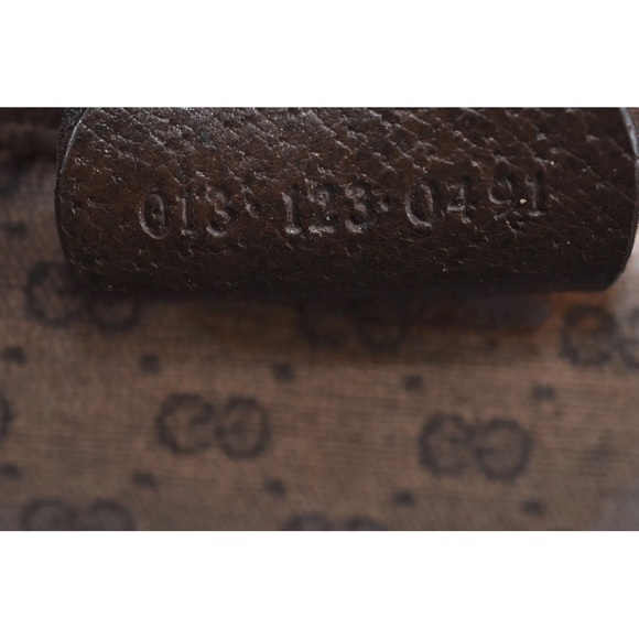 Auth RARE GUCCI Shoulder Cross Body Hand Bag GG Leather Brown GUC - Picture 14 of 16